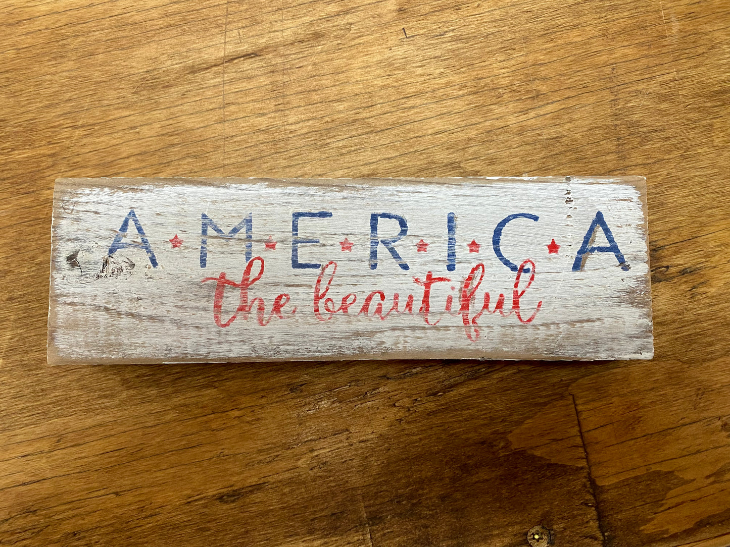 America Distressed Sign