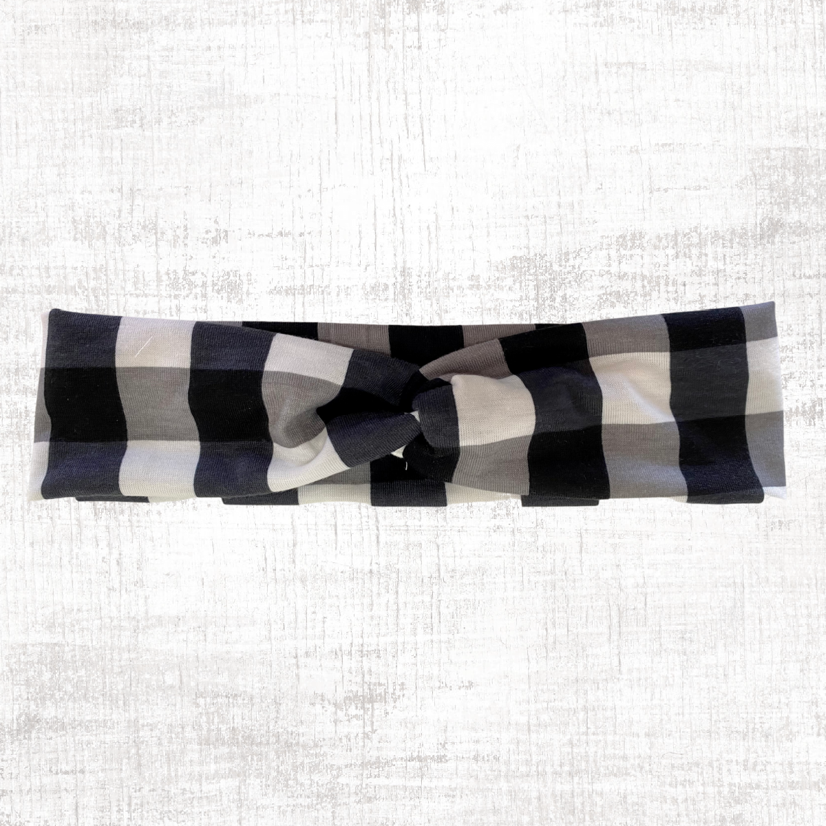 Black buffalo check headband, stretch headbands, nurse wear, yoga headbands, sports headbands, womens hair acessories, twisted strethch headbands.