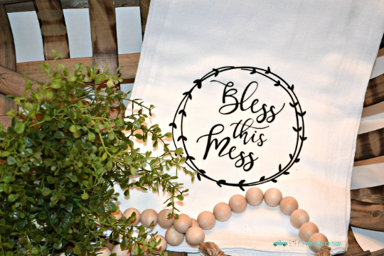 Bless this Mess Flour Sack Towel Farmhouse Decor Tea Towel Cotton Dish Towel Kitchen Towel Kitchen Decor kitchen and dining dish towel decorative towel home decor