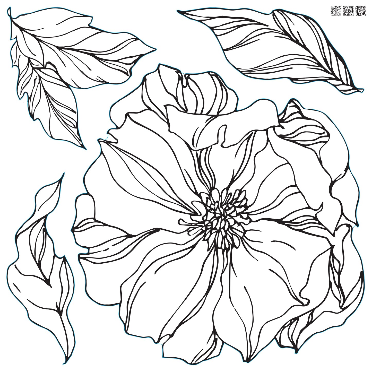 Peonies IOD Decor Stamp