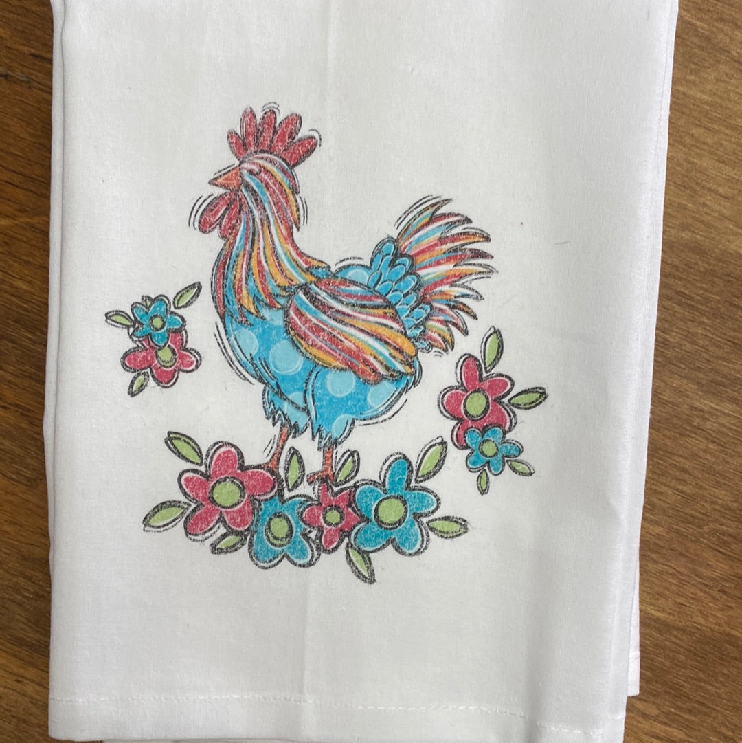 Chicken Flour Sack Tea Towel