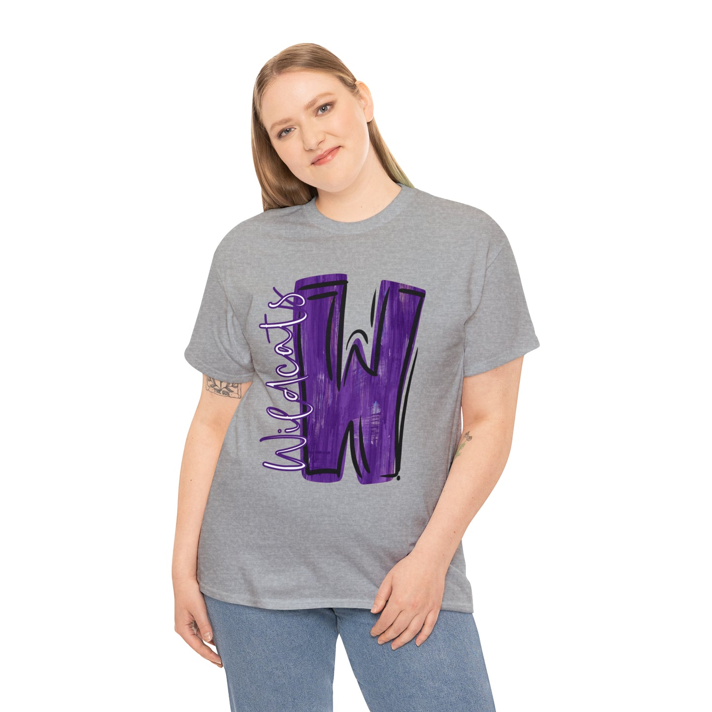 Wildcat Painted W T-Shirt Adult Sizes