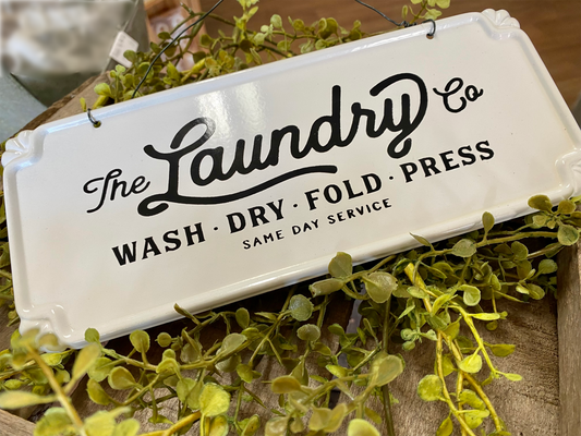 The Laundry Co Small Metal Sign