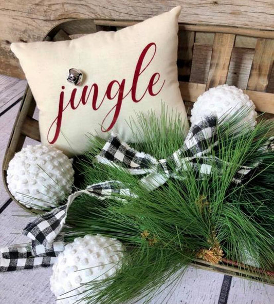 Jingle Mini Christmas Pillow