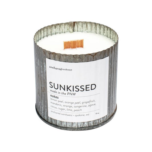 Sunkissed Rustic Vintage Wood Wick Candle